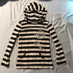 Children’s Place hooded glitter design top 7/8